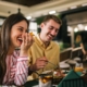 A woman and a man enjoying Restaurants in Vail.